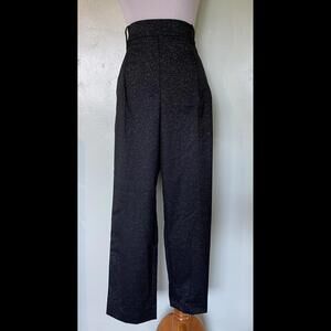 NWT Ann Taylor LOFT Black High Rise Cropped Wide Leg Pants Large XL L 05-0224/5
